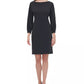 Tommy Hilfiger Women's Balloon-Sleeve Scuba Sheath Dress Black Size 8