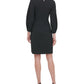 Tommy Hilfiger Women's Balloon-Sleeve Scuba Sheath Dress Black Size 8