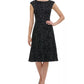 Tommy Hilfiger Women's Cap-Sleeve Velvet Burnout Dress Black Size 10