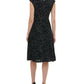 Tommy Hilfiger Women's Cap-Sleeve Velvet Burnout Dress Black Size 10