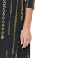 Tommy Hilfiger Women's Chain-Print Jersey Dress Gray Size 14