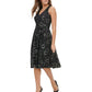 Tommy Hilfiger Women's Floral Lace Fit & Flare Dress Grey Size 18
