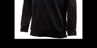 adidas Big Girl's Velour Funnel Neck Sweatshirt Black