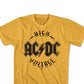 American Classics Men's ACDC High Voltage Graphic T-Shirt Yellow Size M