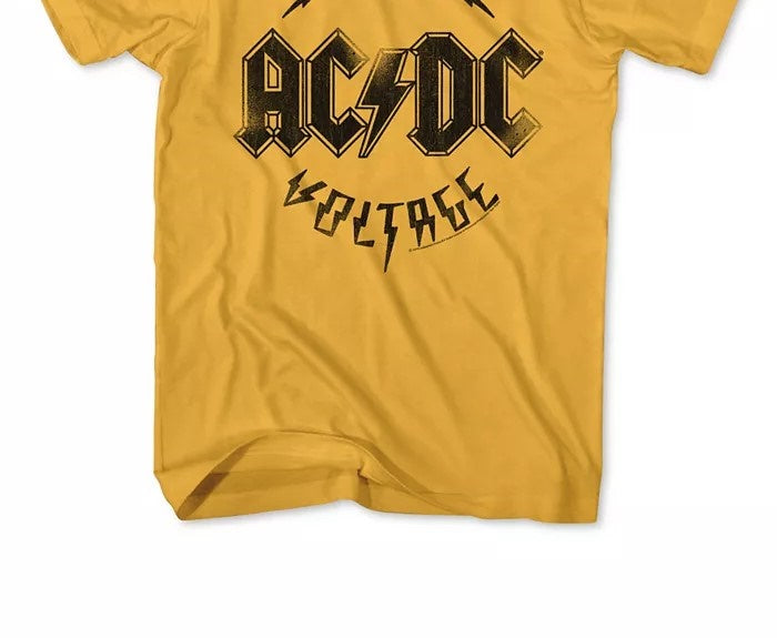 American Classics Men's ACDC High Voltage Graphic T-Shirt Yellow Size M