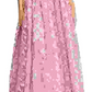 Avery G Women's Floral Embroidered Tulle Gown Med Purple Size 8
