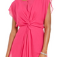 Adiranna Papell Women's Twisted Chiffon Dress Pink Size 8