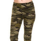 Planet Gold Juniors' Camo-Printed Brushed Jersey Leggings Green Size Large