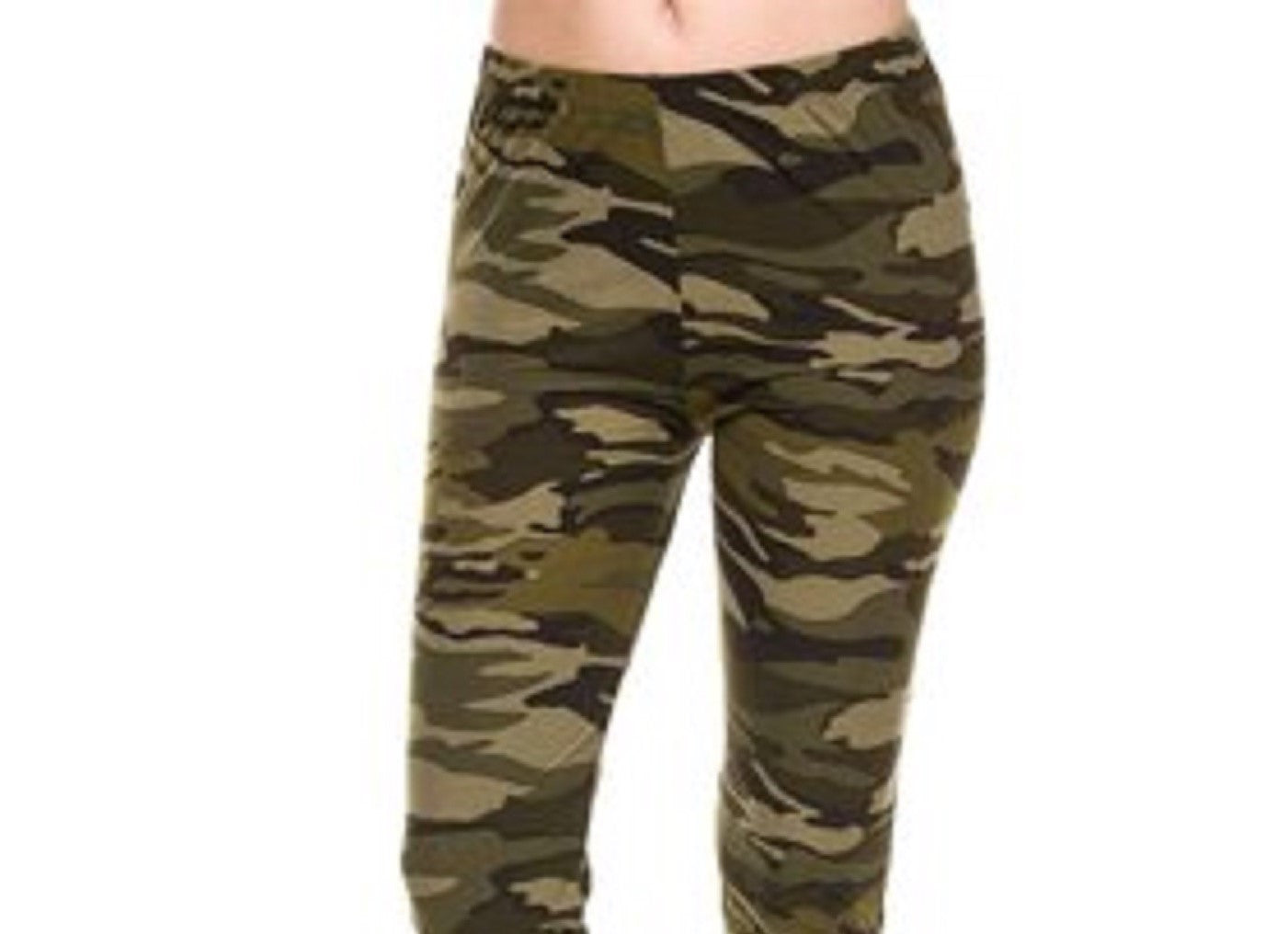 Planet Gold Juniors' Camo-Printed Brushed Jersey Leggings Green Size Large