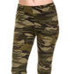 Planet Gold Juniors' Camo-Printed Brushed Jersey Leggings Green Size Extra Small