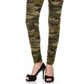Planet Gold Juniors' Camo-Printed Brushed Jersey Leggings Green Size Extra Small