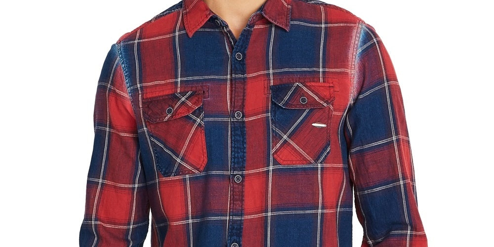 Buffalo David Men's Sidope Shirt Red Size X-Large