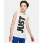 Nike Big Boy's Just Do It Tank White Size Large