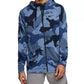 Nike Men's Dri Fit Camo Zip Hoodie Blue Size Small