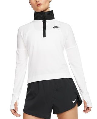 Nike Women's Air Half Zip Running Top White Size Small