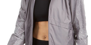 Nike Women's Essential Water-Repellent Hooded Running Jacket Gray Size Extra Large