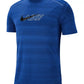 Nike Men's Miler Dri-Fit Flash Running T-Shirt Bright Blue Size Small