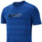Nike Men's Miler Dri-Fit Flash Running T-Shirt Bright Blue Size Small
