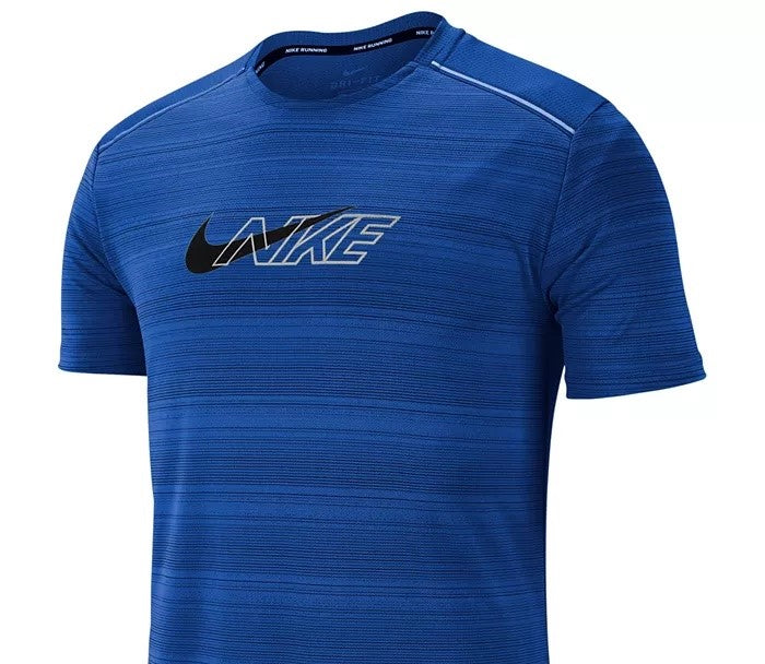 Nike Men's Miler Dri-Fit Flash Running T-Shirt Bright Blue Size Small