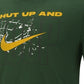 Nike Men's Dri Fit Graphic Basketball T Shirt Green Size XX-Large