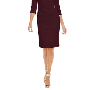 Calvin Klein Women's Off-The-Shoulder Sheath Dress Purple Size 8