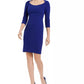 Calvin Klein Women's U-Neck Sheath Dress Blue Size 6