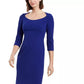 Calvin Klein Women's U-Neck Sheath Dress Blue Size 6