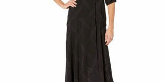 Calvin Klein Women's Shadow Stripe Maxi Dress Black Size 2