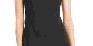 Calvin Klein Women's Animal-Trim Dress Black Size 8