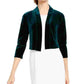Calvin Klein Women's Green Long Sleeve Open Cardigan Formal Jacket Blue Size Small