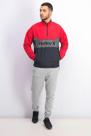 Hurley Men's Siege Anorak Logo Jacket Pink Size X-Large