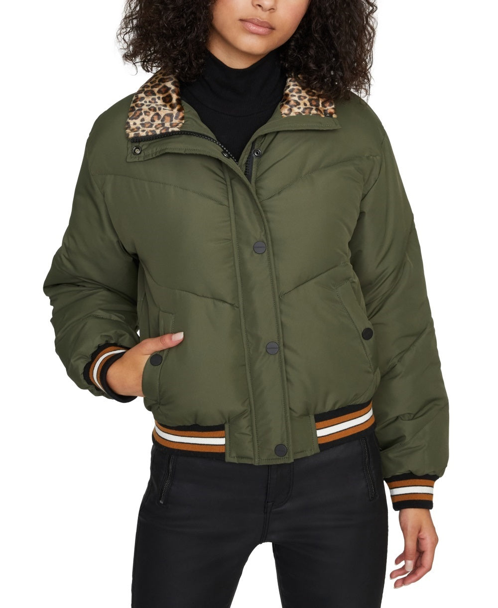 Sanctuary Women's Alpine Puffer Jacket Green Size Medium