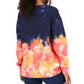 Calvin Klein Women's Jeans High Tide Tie-Dyed Sweatshirt Bright Red Size X-Large