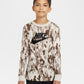 Nike Big Boys Cotton Camo-Print Long-Sleeve T-Shirt Brown Size Small