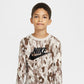Nike Big Boys Cotton Camo-Print Long-Sleeve T-Shirt Brown Size Small