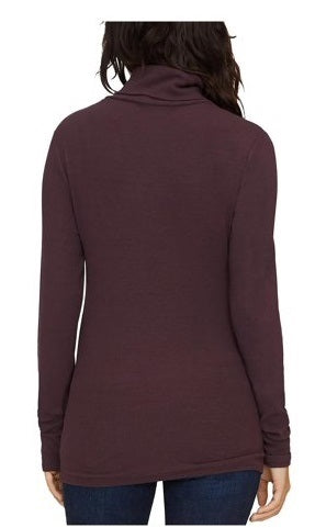 Sanctuary Women's Solid Turtleneck Top Purple Size Medium