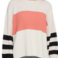 Sanctuary Women's Playful Stripe Shaker Stitch Sweater Size Beige White Size X-Small
