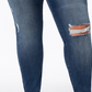 Celebrity Pink Women's Plus Ripped Skinny Jeans Blue Size Petite Small