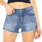 Celebrity Pink Women's Trendy Plus Size Frayed Shorts Blue Size 18W