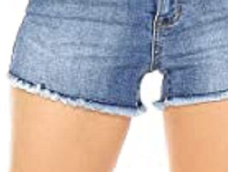 Celebrity Pink Women's Trendy Plus Size Frayed Shorts Blue Size 18W