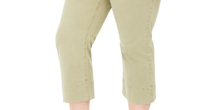 Celebrity Pink Women's Plus Montauk Cropped Pants Green Size 18W