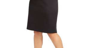 Calvin Klein Women's Plus Size Illusion-Sleeve Off-The-Shoulder Dress Black Size 22W