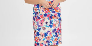 DKNY Women's V Neck Ruffle Cap Sleeve Sheath White Size 16