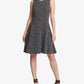 DKNY Women's Tweed Fit & Flare Dress Black Size 2