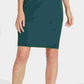 DKNY Women's V-Neck Ruffle Cap Sleeve Sheath Dress Green Size 16