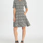 Dkny Women's Texture Knit Zipper Fit & Flare Dress Gray Size 6
