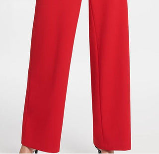 DKNY Women's Ruffle Detail Jumpsuit Red Size 2