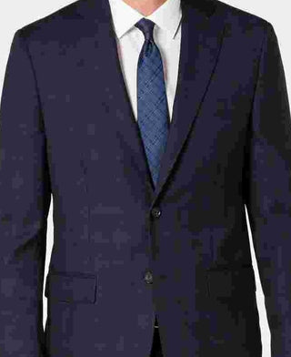DKNY Men's Modern Fit Stretch Windowpane Suit Separate Jacket Blue Size 40