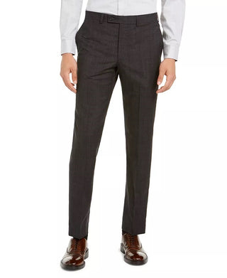 DKNY Men's Modern Fit Stretch Plaid Suit Separate Pants Charcoal Size 32X32