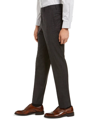DKNY Men's Modern Fit Stretch Plaid Suit Separate Pants Charcoal Size 32X32